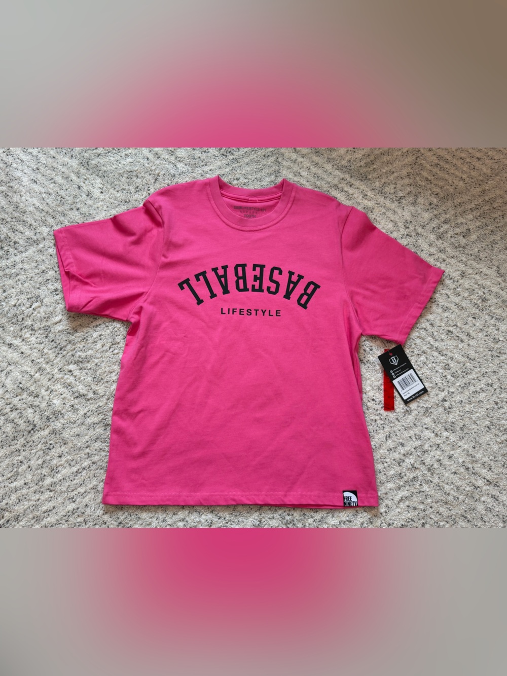 Baseball Lifestyle 101 Upside Down Baseball Youth Tee size medium